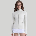 Bone platinum zipper