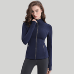 Navy blue gold zipper