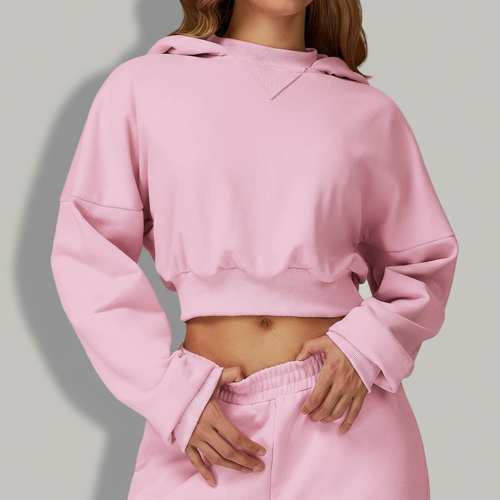 Sweatshirt à Capuche Loose et Cintré