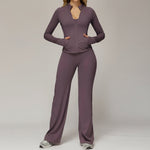 4510-2 jacket + 3127 wide-leg pants - bean paste purple