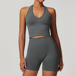 Bra + shorts dark gray