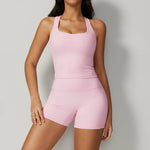 Vest + shorts cherry blossom pink