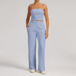 (chest wrap + trousers) - light blue