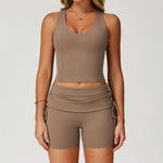 3055 vest + 3055 shorts - sand brown
