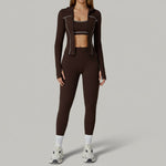 2036 Bra + 2036 Pants + 2036 Jacket Brown