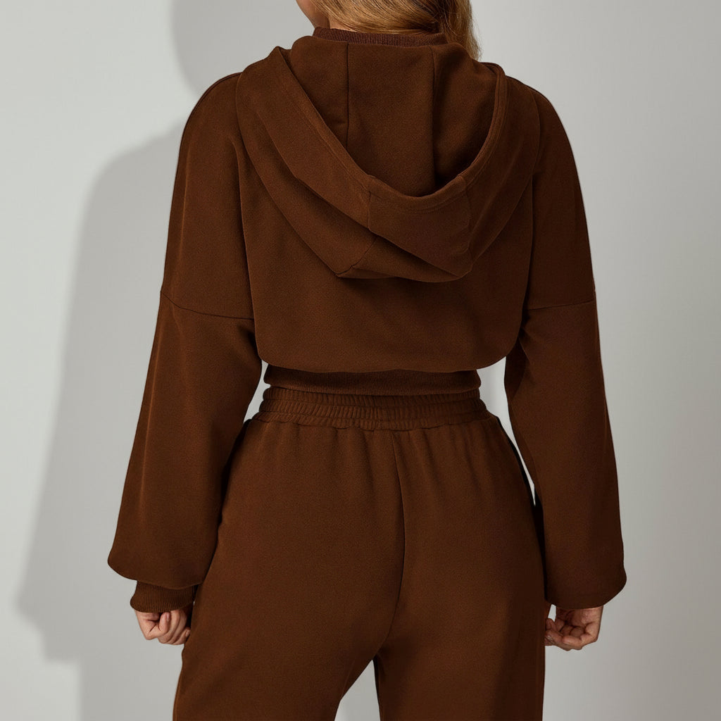 Sweatshirt à Capuche Loose et Cintré