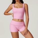 Vest + shorts cherry blossom pink