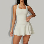 Vest + skirt gray apricot