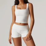 Vest + shorts Swan white