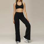 4510-1 Bra + 3127 Wide-leg Pants - Premium Black