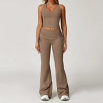 3055 vest + 3055 bell bottoms - sand brown