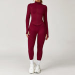 Jacket + trousers cherry red