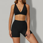 Bra + Shorts - Premium Black