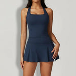 Vest + skirt badge blue