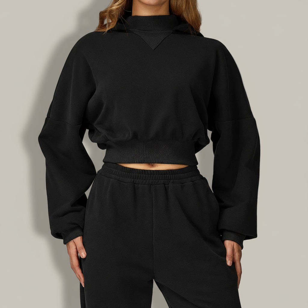 Sweatshirt à Capuche Loose et Cintré