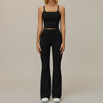 9308 vest + 9308-2 flared pants - premium black