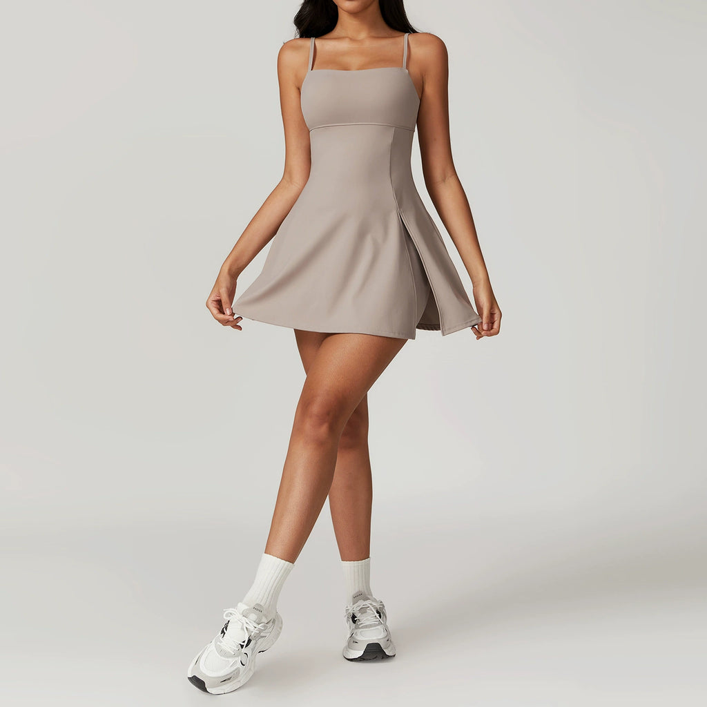 Robe Active Dos Croisé avec Short Intégré