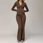4510-2 jacket + 3127 wide-leg pants - chocolate