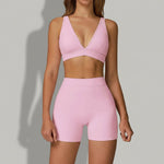 bra + shorts - cherry blossom powder