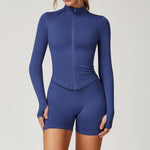 Jacket + shorts glazed purple