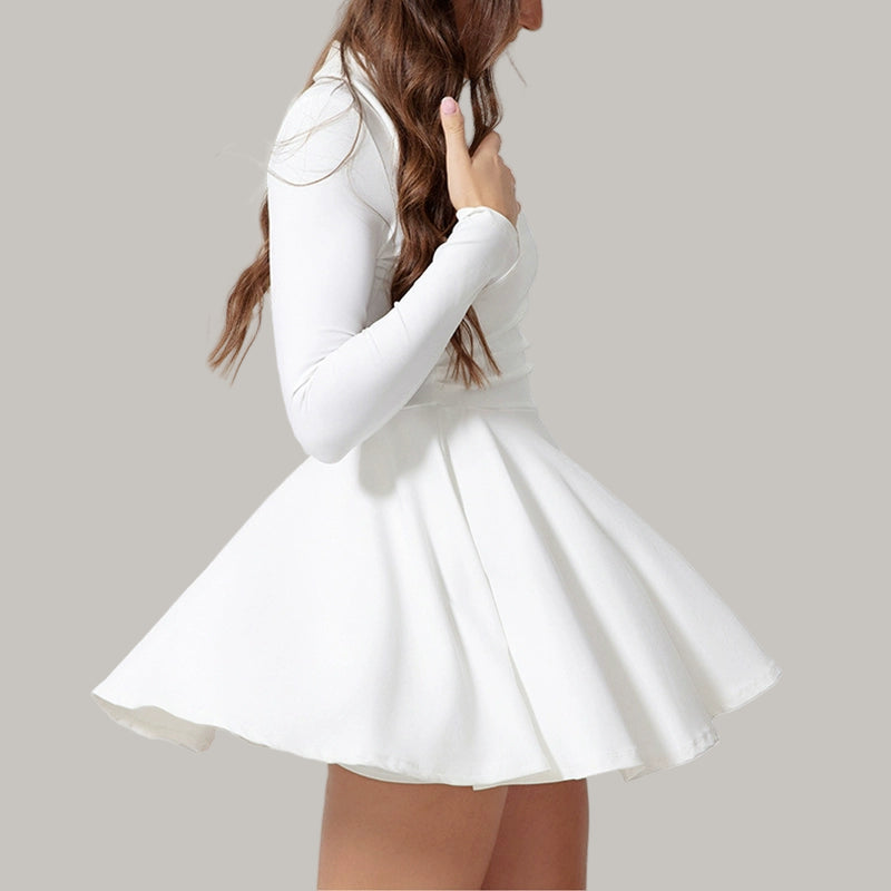 Robe de Sport à Manches Longues avec Short Intégré