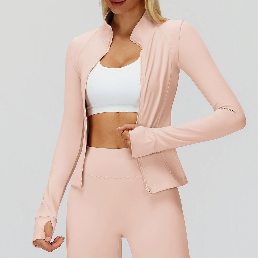 Veste Sport Zippée à Col Montant en Fleece