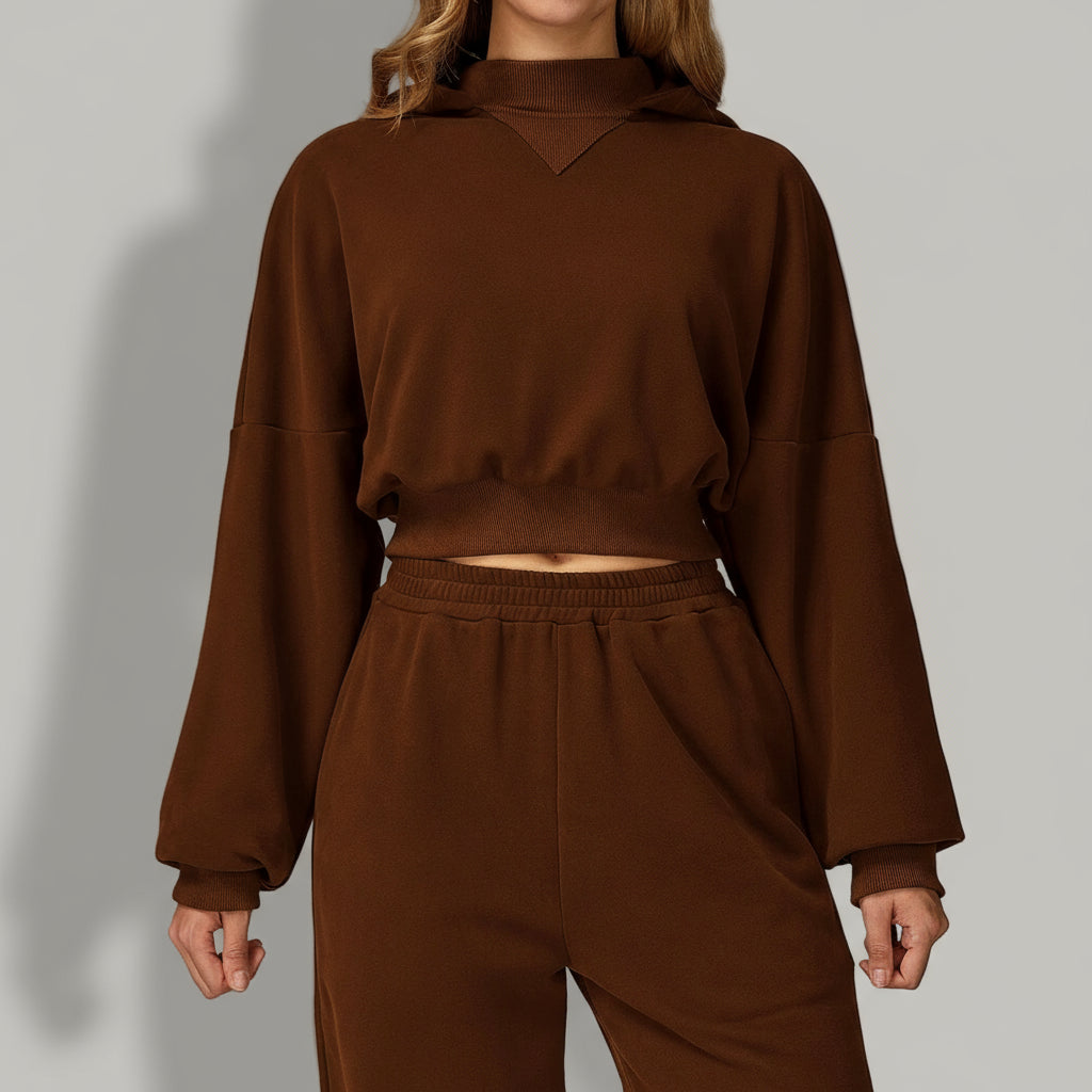 Sweatshirt à Capuche Loose et Cintré