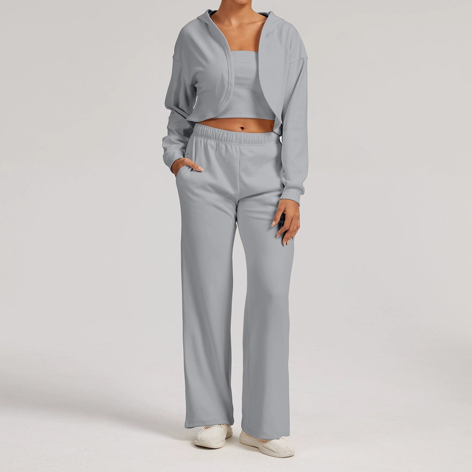 Sweat à Manches Longues en Velours Allemand