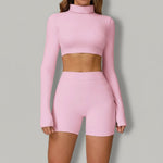 long sleeves + shorts - cherry blossom pink