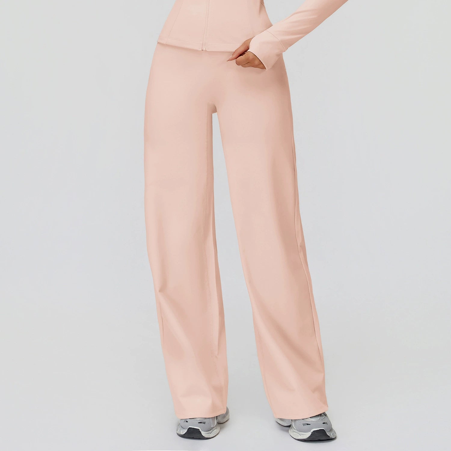 Pantalon Large Taille Haute en Fleece