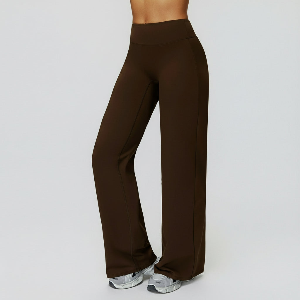 Pantalon Large Taille Haute en Fleece